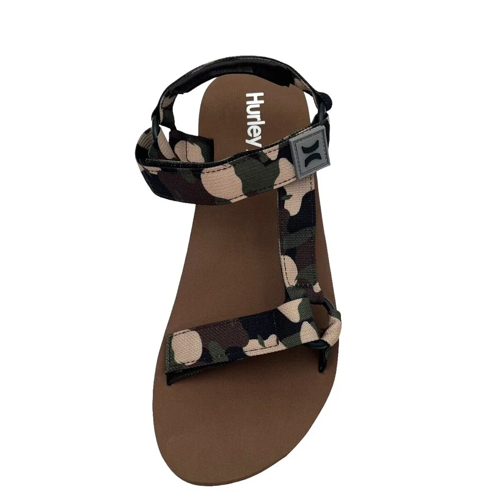 Hurley Raleigh Mens‎ Sport Strappy Sandals Size 10 Camo Print Adjustable Straps